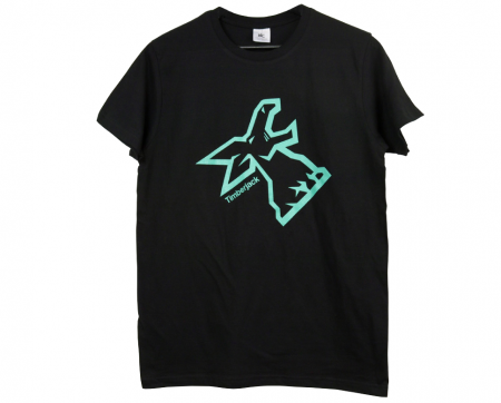 Timberjack T-paita musta/vihreä L 3FP007934